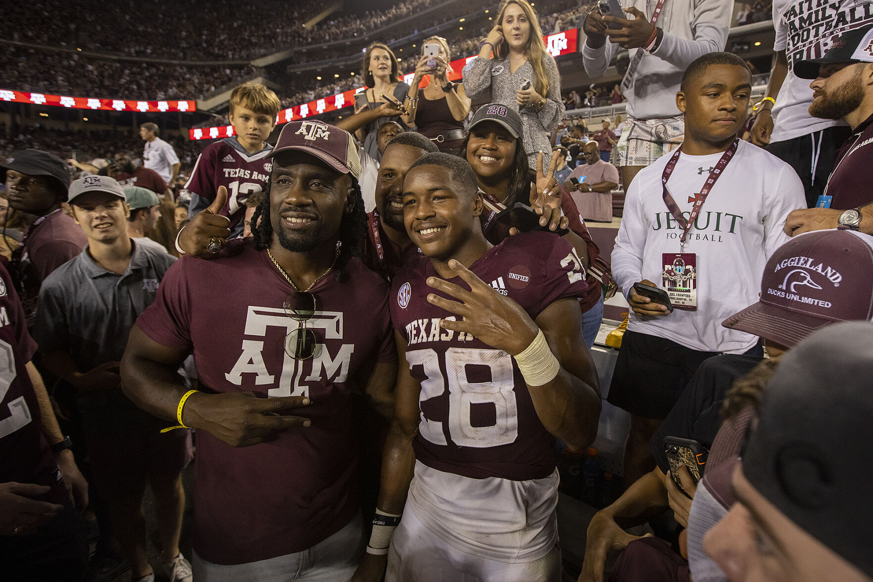 Aggies celebration miller nine